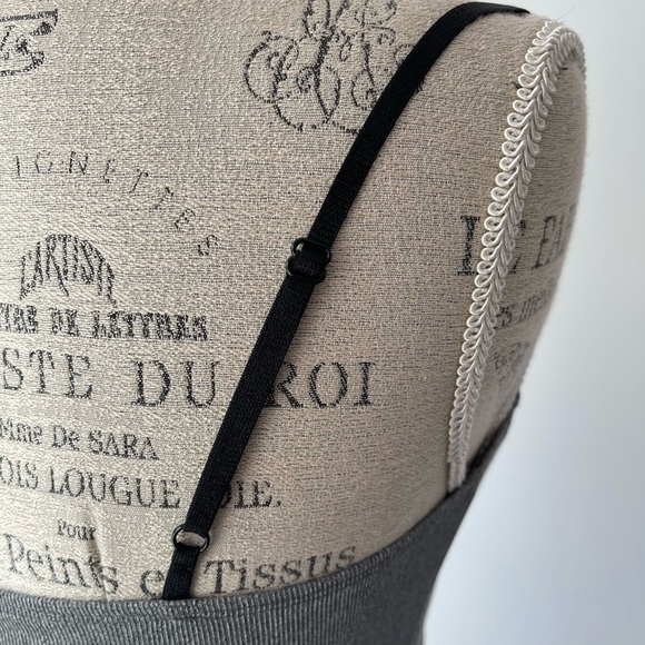 Grey and black lace detail corset top - Picture 5 of 10